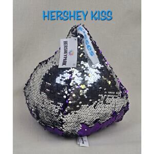 HERSHEY'S KISSES Flip Sequin Plush (flips silver to purple) NWT
